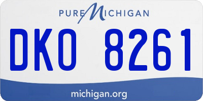 MI license plate DKO8261