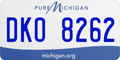 MI license plate DKO8262