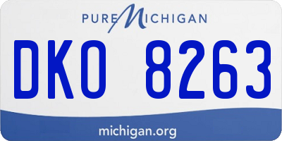 MI license plate DKO8263