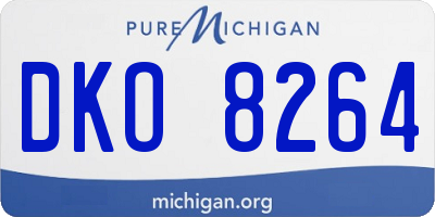 MI license plate DKO8264