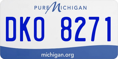 MI license plate DKO8271