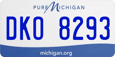 MI license plate DKO8293