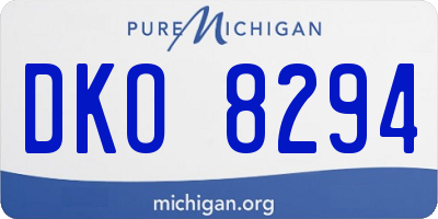 MI license plate DKO8294