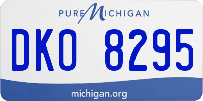 MI license plate DKO8295