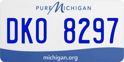 MI license plate DKO8297