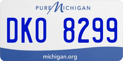 MI license plate DKO8299