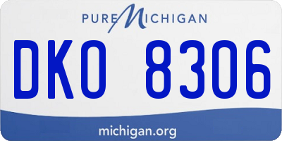 MI license plate DKO8306