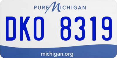 MI license plate DKO8319
