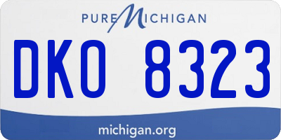 MI license plate DKO8323