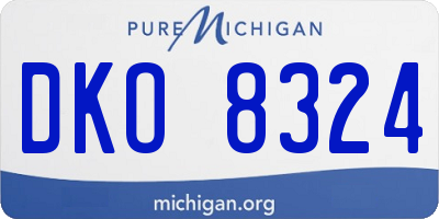 MI license plate DKO8324