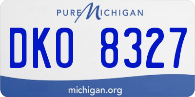 MI license plate DKO8327