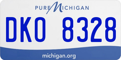 MI license plate DKO8328