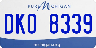 MI license plate DKO8339