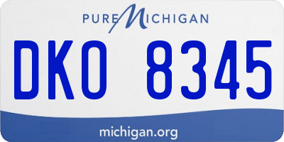 MI license plate DKO8345