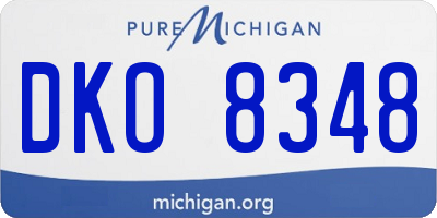 MI license plate DKO8348