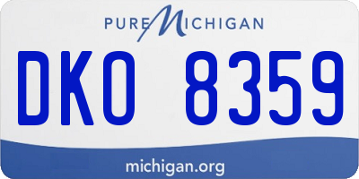 MI license plate DKO8359