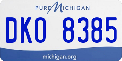 MI license plate DKO8385