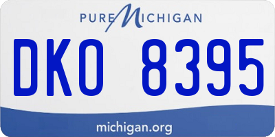 MI license plate DKO8395