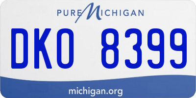 MI license plate DKO8399
