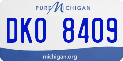 MI license plate DKO8409