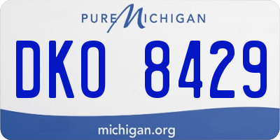MI license plate DKO8429