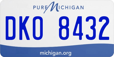 MI license plate DKO8432