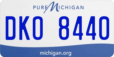 MI license plate DKO8440