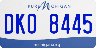 MI license plate DKO8445