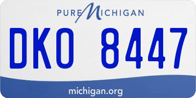 MI license plate DKO8447