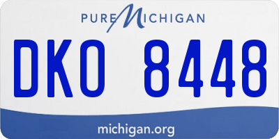 MI license plate DKO8448