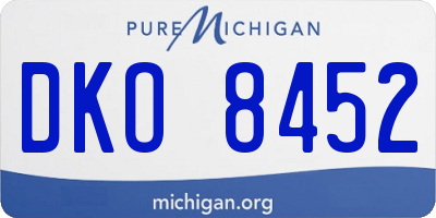 MI license plate DKO8452