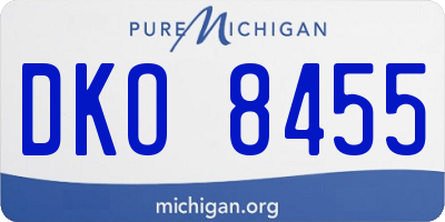 MI license plate DKO8455