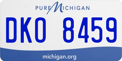 MI license plate DKO8459