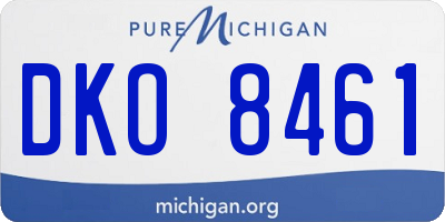 MI license plate DKO8461
