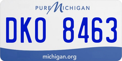 MI license plate DKO8463