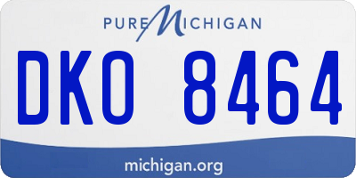 MI license plate DKO8464