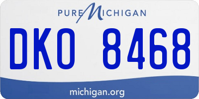 MI license plate DKO8468
