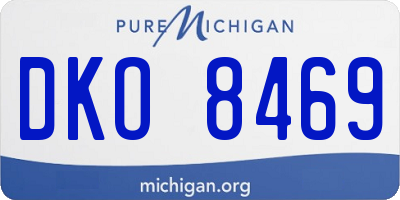 MI license plate DKO8469