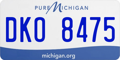 MI license plate DKO8475