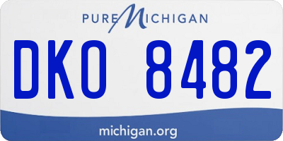MI license plate DKO8482