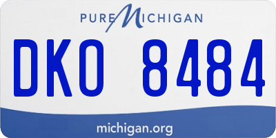MI license plate DKO8484