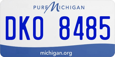 MI license plate DKO8485