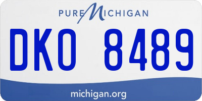 MI license plate DKO8489