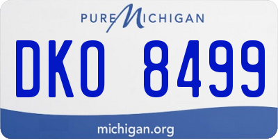 MI license plate DKO8499