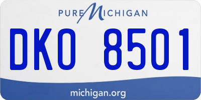 MI license plate DKO8501