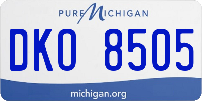 MI license plate DKO8505