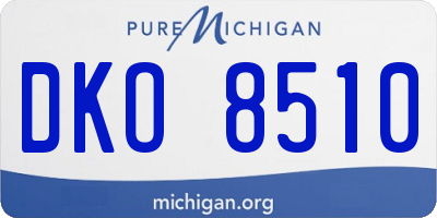 MI license plate DKO8510