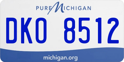 MI license plate DKO8512