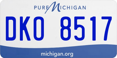 MI license plate DKO8517
