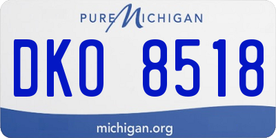 MI license plate DKO8518
